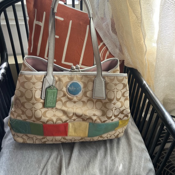 Coach Multicolor Patchwork Tote Bag - Picture 1 of 9